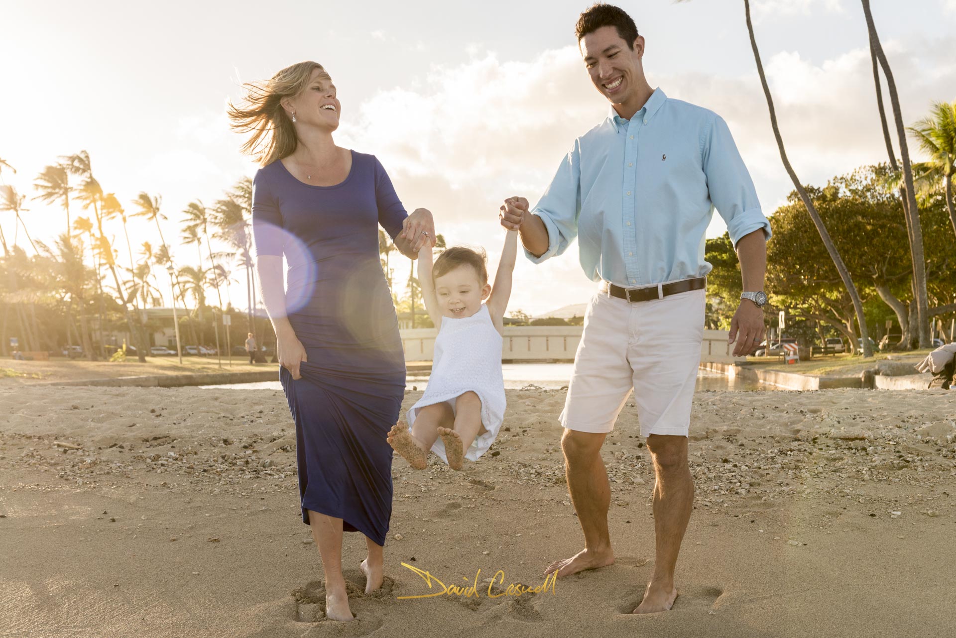 family time at the beach